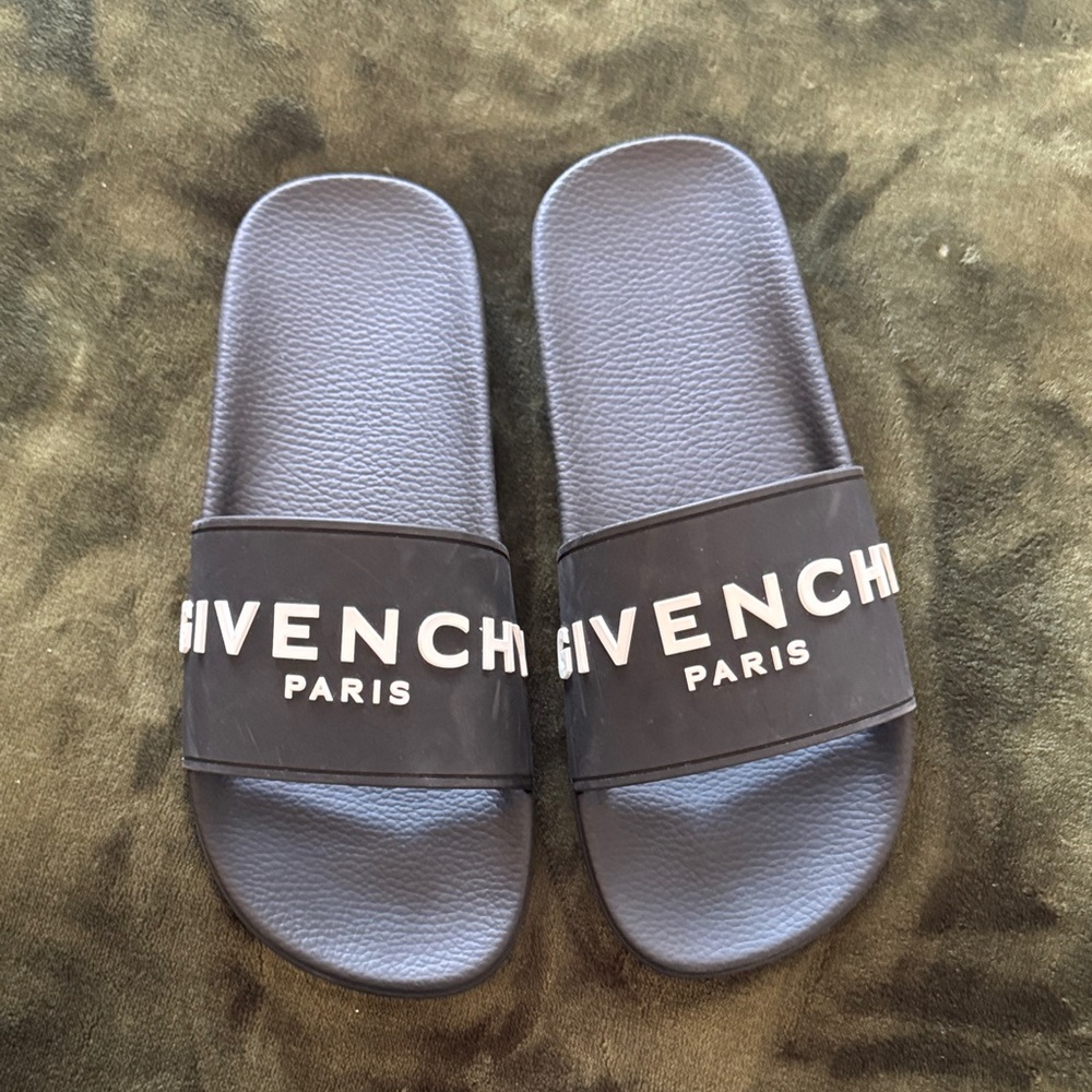 Givenchy Black Logo Slides for Men